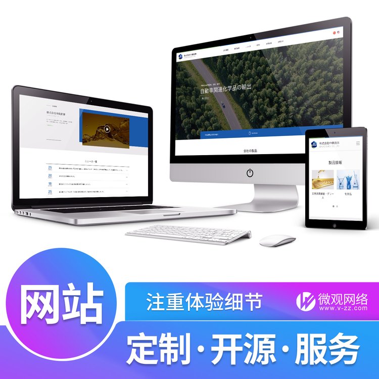 工业化工网站建设案例 企业网页定制设计 多语